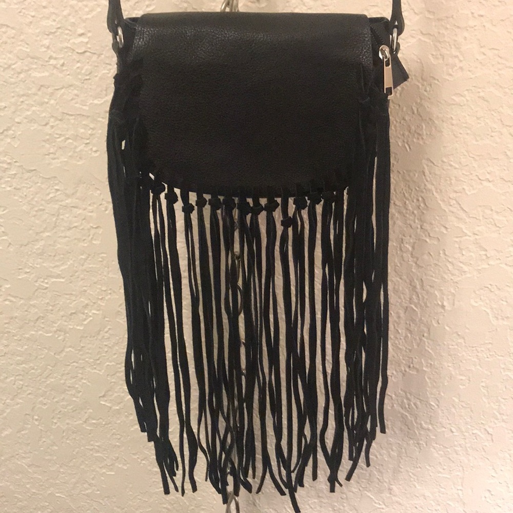 Black fringe purse